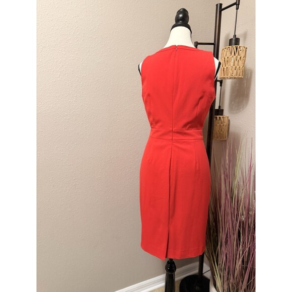 J. Crew Dress Red Sleeveless Lined Sheath Size 4 NWT - Picture 2 of 9
